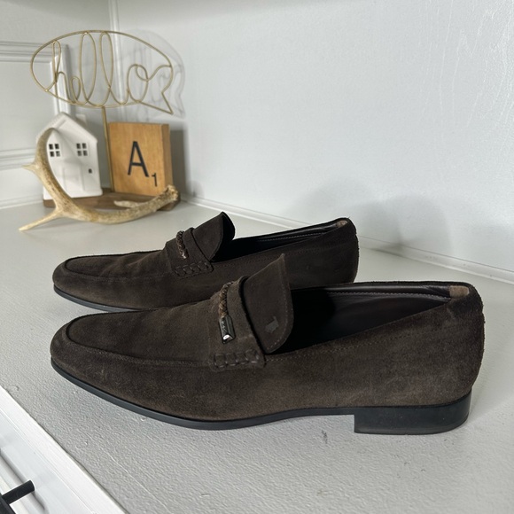Tod’s Men’s Brown Classic Suede Loafers Size 10 – Made in Italy - Quiet Luxury - Picture 1 of 9